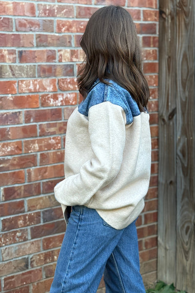Jolene Denim & Sweater Shirt Jacket
