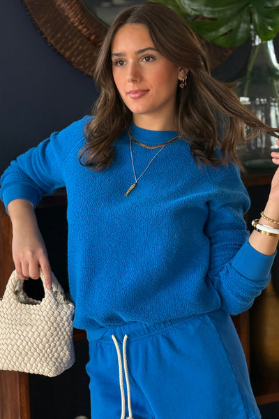 PWT Ziggy Reverse Fleece Sweatshirt, Cobalt