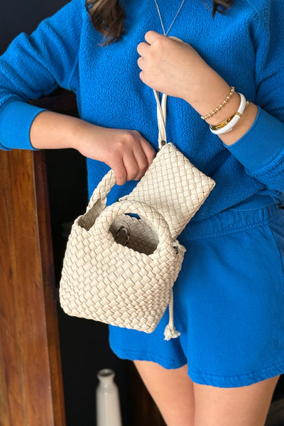 .Rachel Mini Tote, Off White