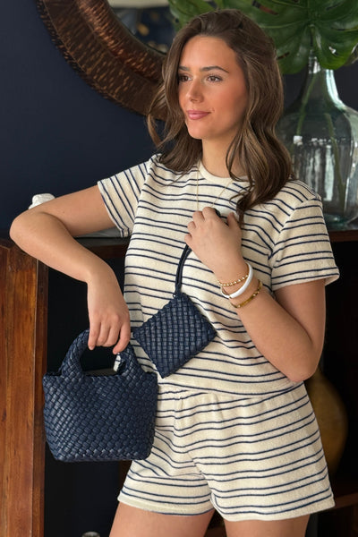 Rachel Mini Tote, Navy