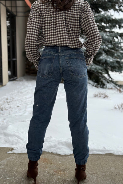 Rag & Bone Miramar Denim Print Fleece Jogger