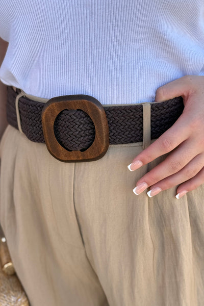 Simone Belted Shorts, Khaki