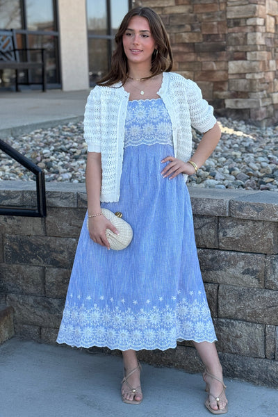 Cali Embroidered Trim Sundress