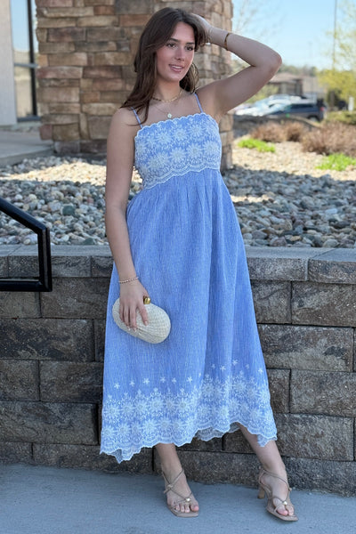 Cali Embroidered Trim Sundress