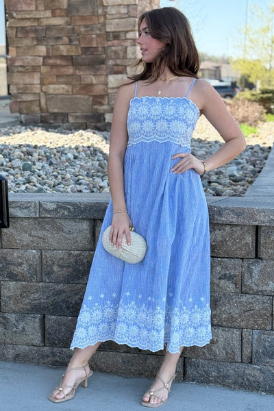 Cali Embroidered Trim Sundress