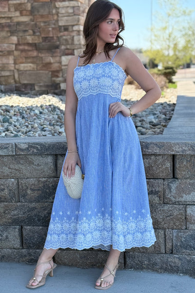 Cali Embroidered Trim Sundress
