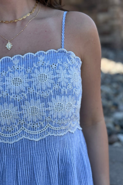 Cali Embroidered Trim Sundress