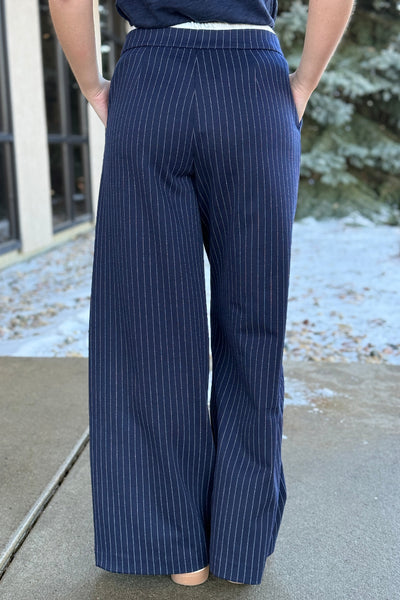 Pre-Order January Mandi Pinstripe Drawstring Trousers