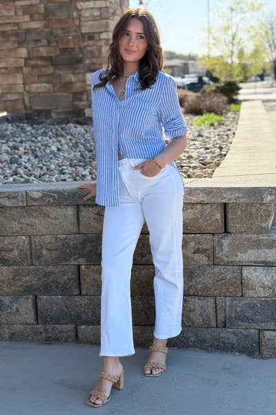 Bristol Cotton/Linen Blend Striped Shirt