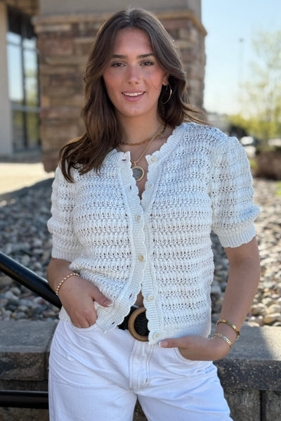 .Calista Crochet Cardigan