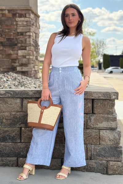 Avery Striped Linen Pants
