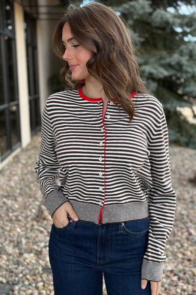Allie Striped Cardigan