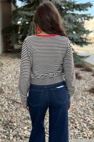 Allie Striped Cardigan