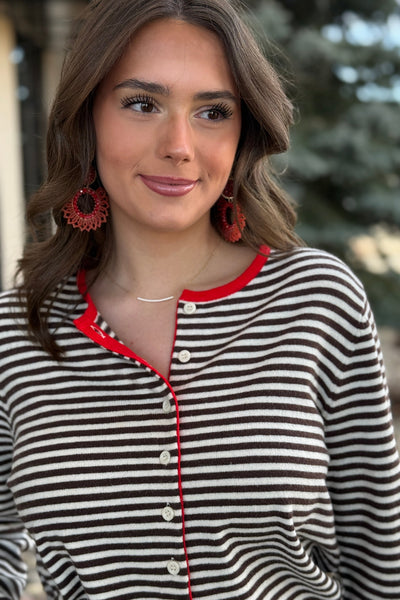 Allie Striped Cardigan