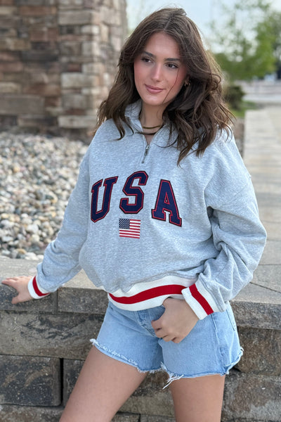 USA Half Zip Pullover