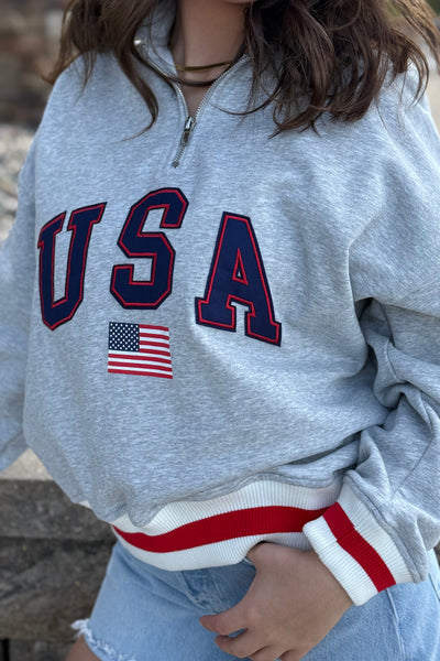 USA Half Zip Pullover