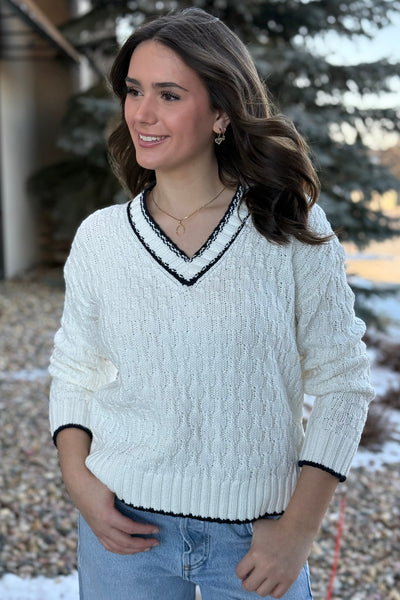 Collins V-Neck Sweater - RUST & Co.