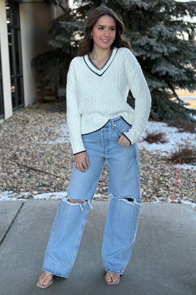 Collins V-Neck Sweater - RUST & Co.