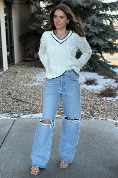 Collins V-Neck Sweater - RUST & Co.