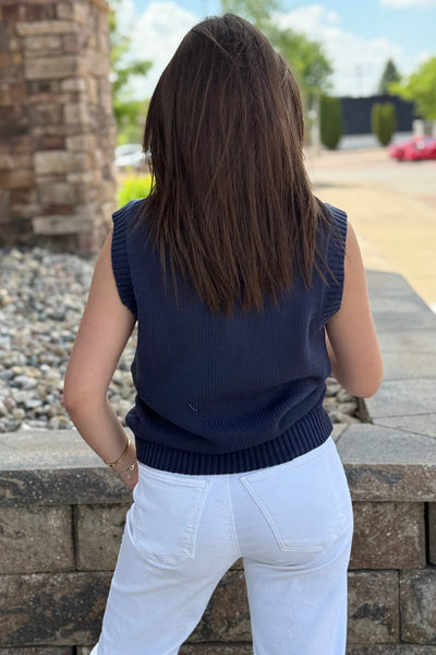 USA Flag Sleeveless Sweater