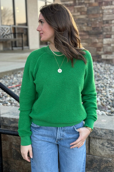 PWT Ziggy Reverse Fleece Sweatshirt, Grass