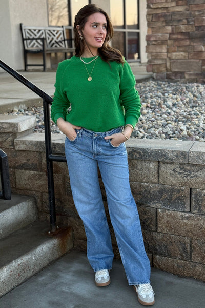 PWT Ziggy Reverse Fleece Sweatshirt, Grass