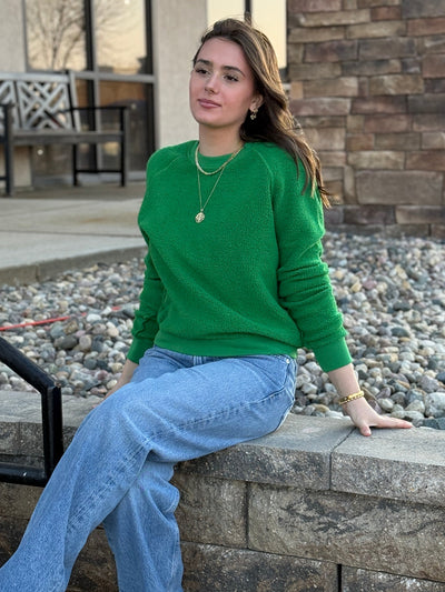 PWT Ziggy Reverse Fleece Sweatshirt, Grass