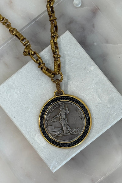 .Athena Coin Necklace
