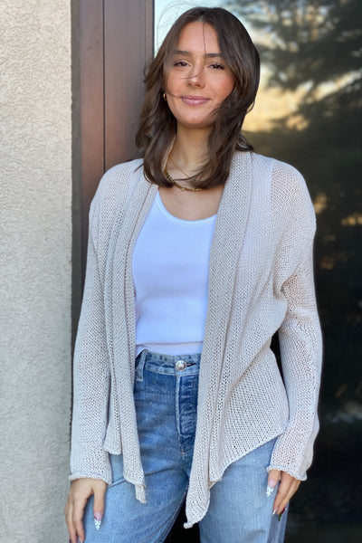 Erica Light Weight Cardigan, Champagne