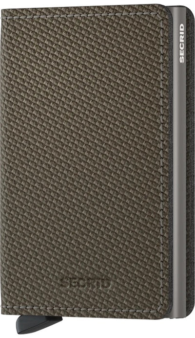 Secrid Slimwallet Carbon, Khaki