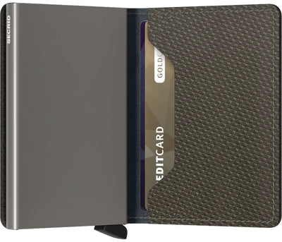 Secrid Slimwallet Carbon, Khaki