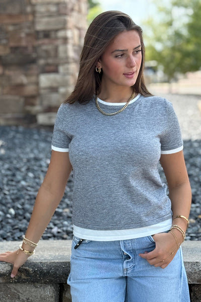 Jackie Layered Sweater Tee