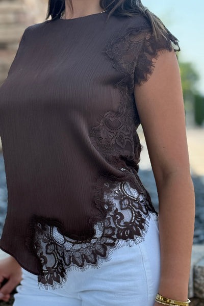 Jolie Lace Trim Top
