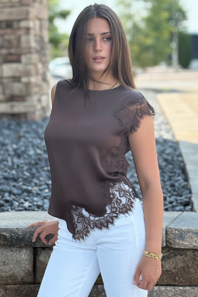 Jolie Lace Trim Top