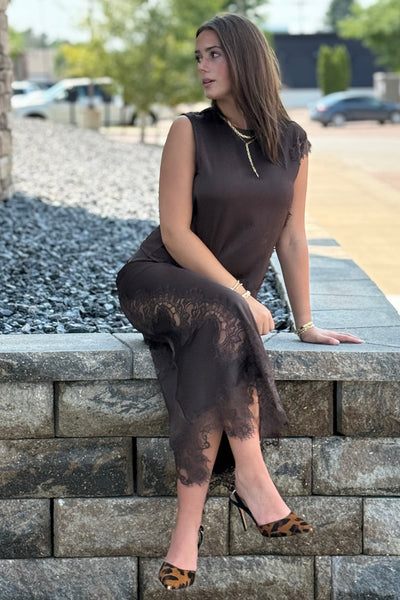 Jolie Lace Trim Skirt