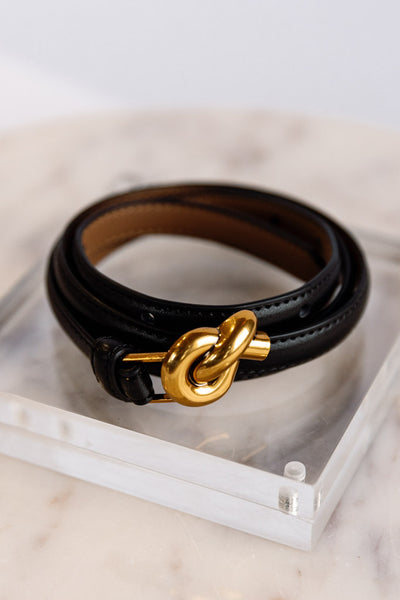 Pre-August Jolie Knot Belt, Black