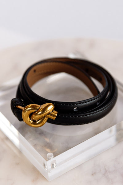 Pre-August Jolie Knot Belt, Black