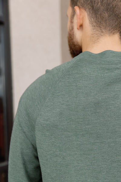 Faherty Cloud Long Sleeve Henley, Fern