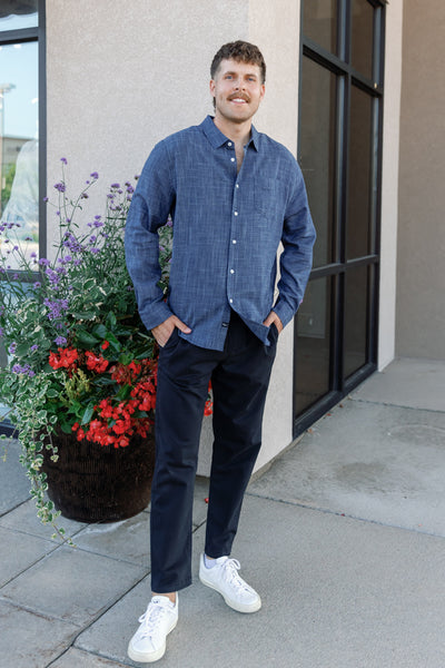 Rails Wyatt Shirt, Navy Etch