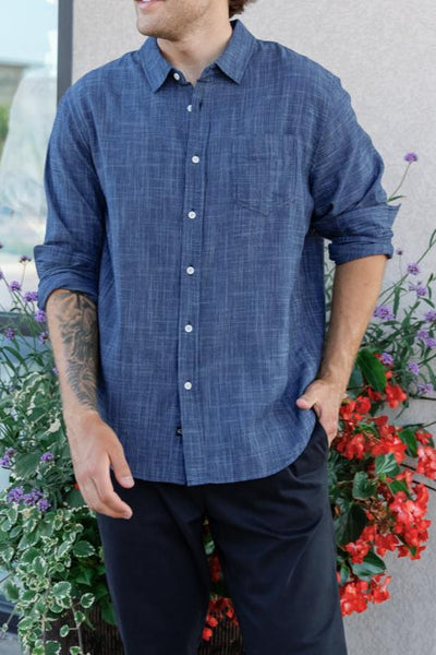 Rails Wyatt Shirt, Navy Etch