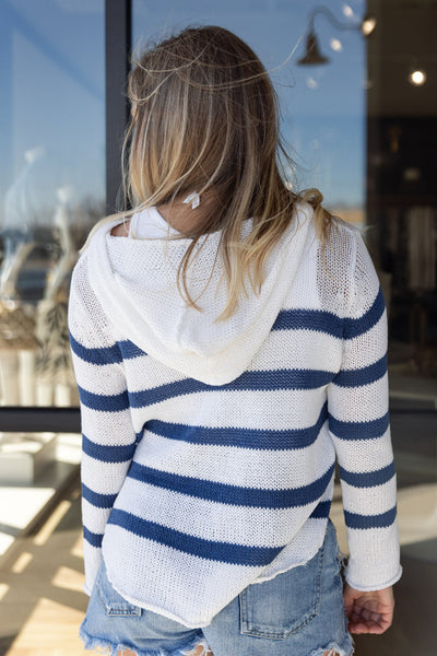 .Knit Cotton Hoodie
