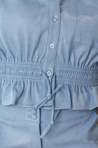 .Azura Peplum Shirt Jacket