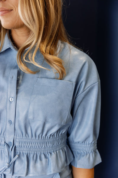 .Azura Peplum Shirt Jacket