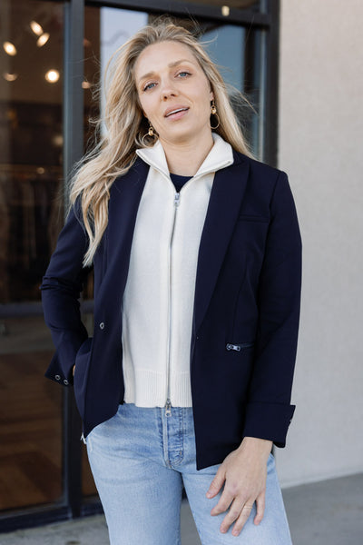Veronica Beard Cashmere Uptown Dickey, Ivory
