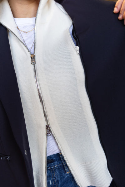 Veronica Beard Cashmere Uptown Dickey, Ivory