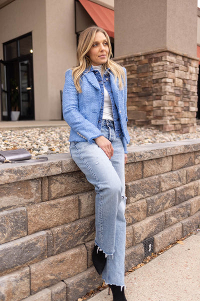 Veronica Beard Hosanna Tweed Dickey Jacket