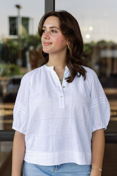 Rails Shoshanna Patchwork Embroidery Top