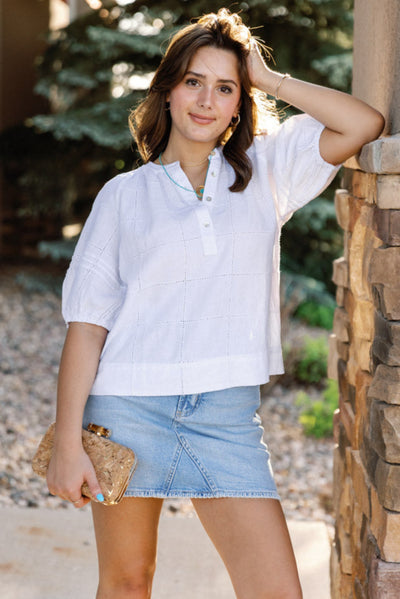 Rails Shoshanna Patchwork Embroidery Top