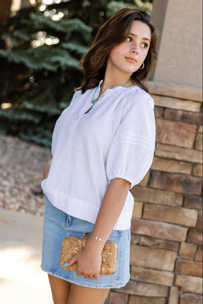 Rails Shoshanna Patchwork Embroidery Top