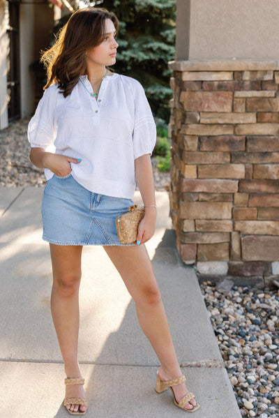 Rails Shoshanna Patchwork Embroidery Top